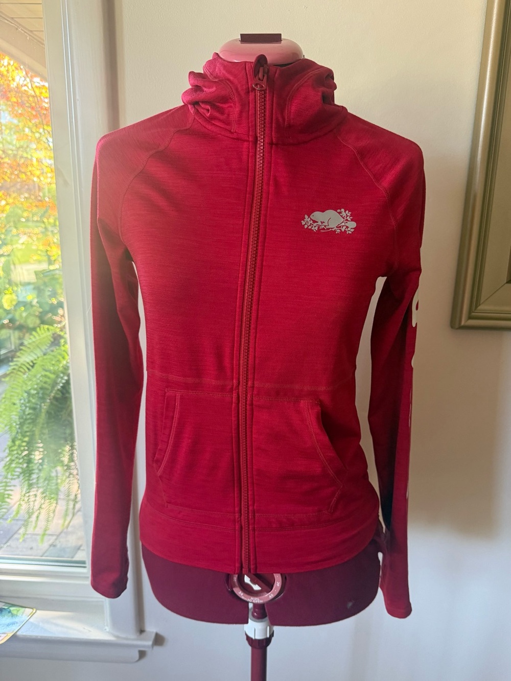 GIRLS ZIP FRONT HOODED ROOTS SWEATSHIRT/JACKET